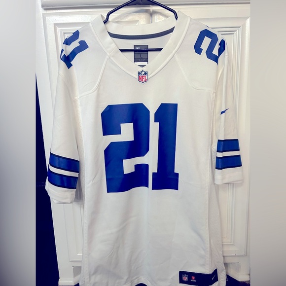 Dallas Cowboys White NFL Nike Jersey Ezekiel Elliot - Picture 1 of 4